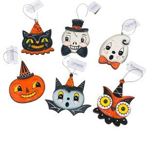 Johanna Parker Vintage Style Halloween Ghost Cat Pumpkin Peeps Decor Ornaments